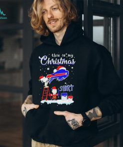peanuts Snoopy And Charlie Brown Wall Paint Buffalo Bills This Is My Christmas Shirt