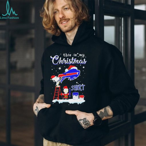peanuts Snoopy And Charlie Brown Wall Paint Buffalo Bills This Is My Christmas Shirt