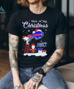 peanuts Snoopy And Charlie Brown Wall Paint Buffalo Bills This Is My Christmas Shirt