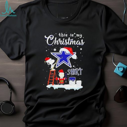 peanuts Snoopy And Charlie Brown Wall Paint Dallas Cowboys This Is My Christmas Shirt