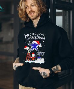 peanuts Snoopy And Charlie Brown Wall Paint Dallas Cowboys This Is My Christmas Shirt