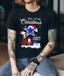 peanuts Snoopy And Charlie Brown Wall Paint Dallas Cowboys This Is My Christmas Shirt
