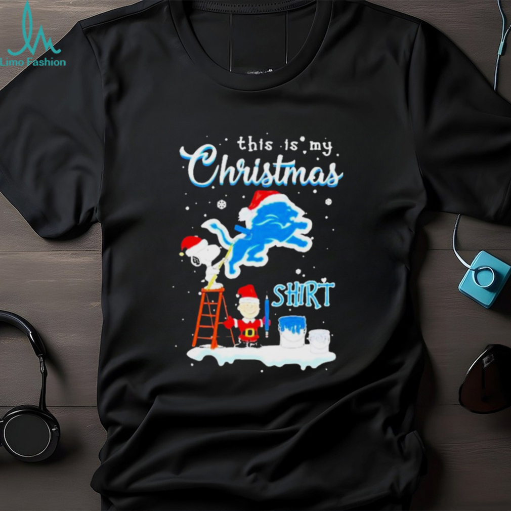 peanuts Snoopy And Charlie Brown Wall Paint Detroit Lions This Is My Christmas Shirt peanuts Snoopy And Charlie Brown Wall Paint Detroit Lions This Is My Christmas Shirt