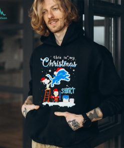 peanuts Snoopy And Charlie Brown Wall Paint Detroit Lions This Is My Christmas Shirt, hoodie, sweater, long sleeve and tank top peanuts Snoopy And Charlie Brown Wall Paint Detroit Lions This Is My Christmas Shirt