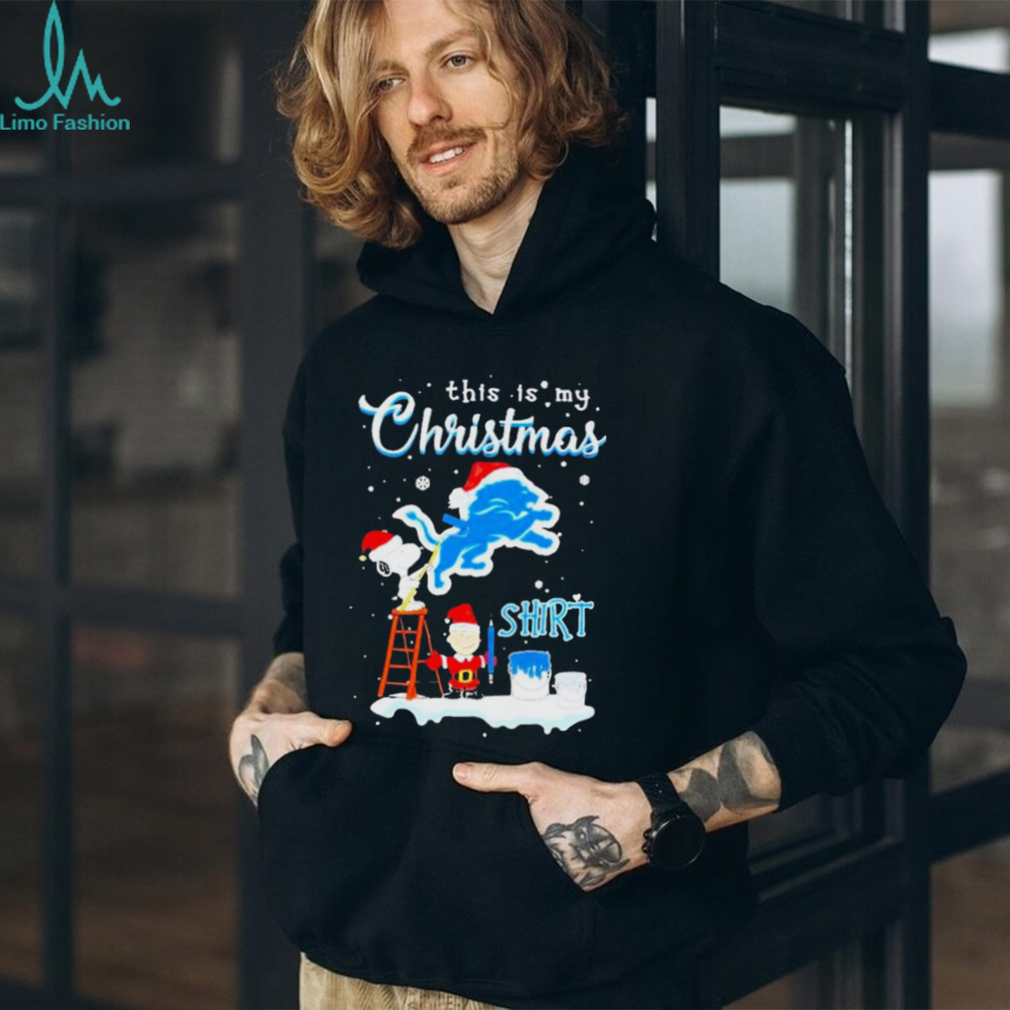 peanuts Snoopy And Charlie Brown Wall Paint Detroit Lions This Is My Christmas Shirt peanuts Snoopy And Charlie Brown Wall Paint Detroit Lions This Is My Christmas Shirt