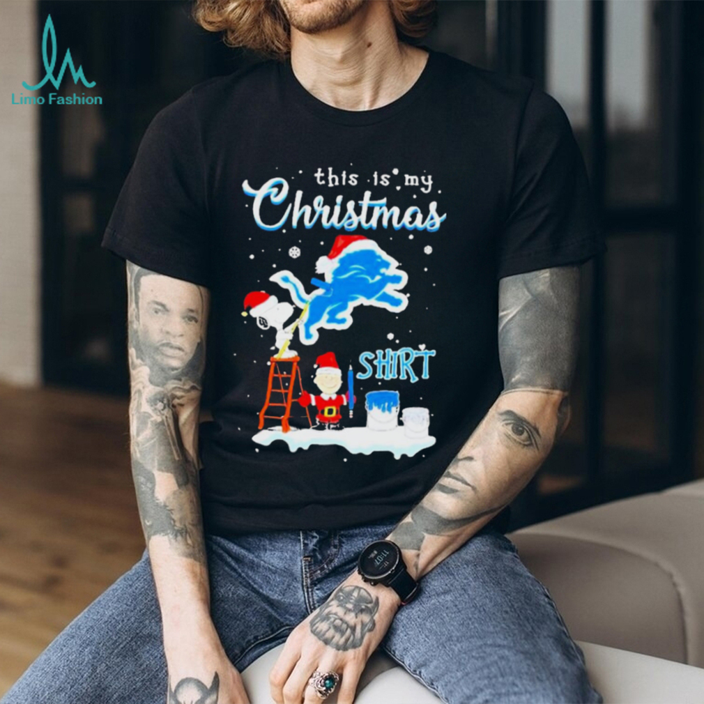peanuts Snoopy And Charlie Brown Wall Paint Detroit Lions This Is My Christmas Shirt peanuts Snoopy And Charlie Brown Wall Paint Detroit Lions This Is My Christmas Shirt
