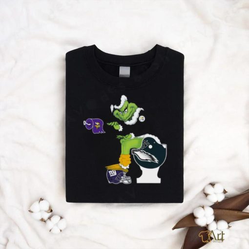 pittsburgh steelers toilet grinch santa claus football fan shirt