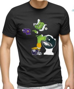 pittsburgh steelers toilet grinch santa claus football fan shirt