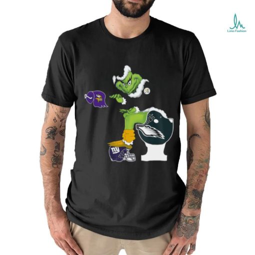 pittsburgh steelers toilet grinch santa claus football fan shirt