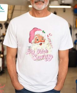 retro groovy big nick santa energy pink santa christmas xmas t shirt