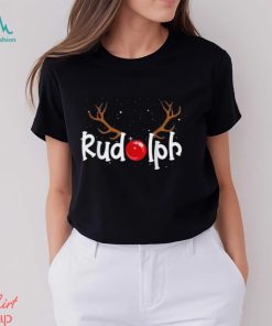 rudolph red nose reindeer christmas funny t shirt