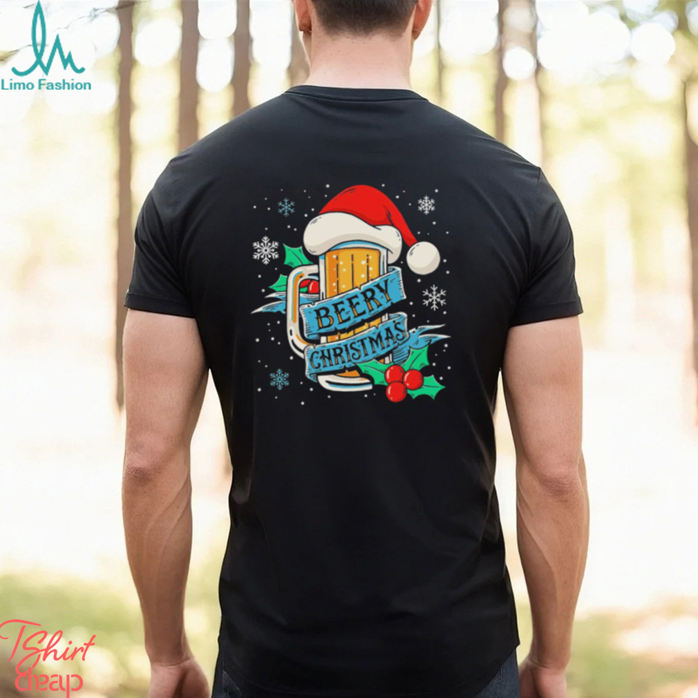 santa hat beery Christmas snowflakes gift shirt santa hat beery Christmas snowflakes gift shirt