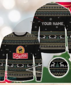 shoprite Logo Brands Knitted Christmas Sweater Gift For Fans Custom Name