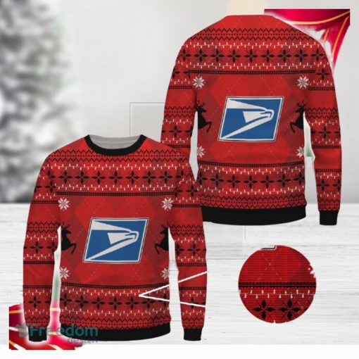 usps Logo Brands Ugly Christmas 3D Sweater Gift Holidays