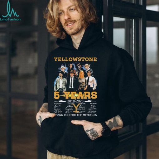 05 Years Anniversary Of Yellowstone 2018 2023 Thank You For The Memories Signatures Shirt