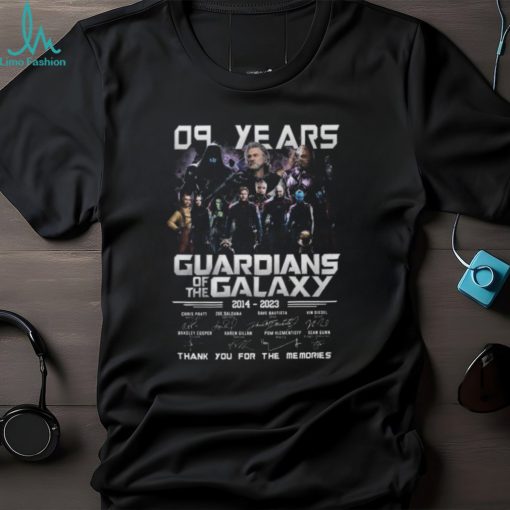 09 Years Guardians Of The Galaxy 2014 – 2023 Thank You For The Memories T Shirt – Limited Edition