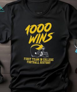 1000 Wins Michigan Wolverines First Team In College Football History Shirt, hoodie, sweater, long sleeve and tank top 1000 Wins Michigan Wolverines First Team In College Football History Shirt