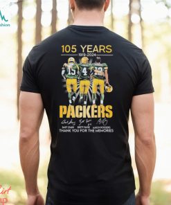 105 Years 1919 2024 Green Bay Packers Thank You For The Memories Signatures Shirt