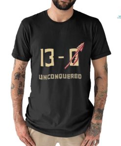 13 0 Unconquered Florida State FSU shirt, hoodie, sweater, long sleeve and tank top 13 0 Unconquered Florida State FSU shirt