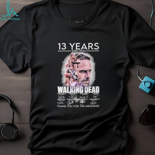 13 Years 2010 2023 The Walking Dead Final Season Thank You For The Memories Signatures Shirt