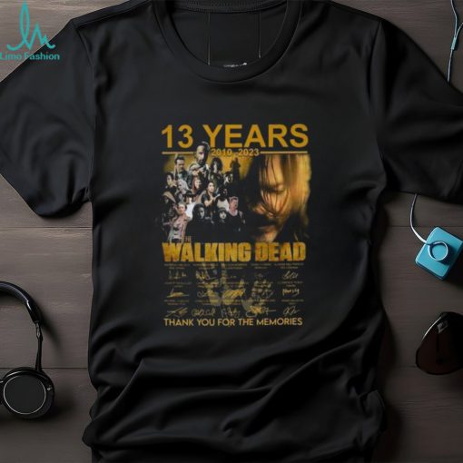 13 Years 2010 – 2023 The Walking Dead Signature Thank You For The Memories T Shirt