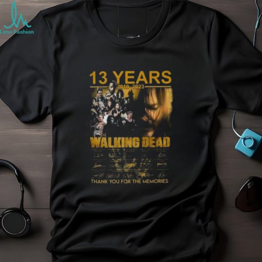 13 Years 2010 – 2023 The Walking Dead Signature Thank You For The Memories T Shirt
