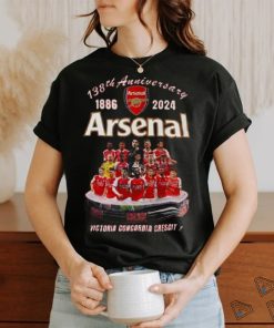 138th Anniversary 1886 2024 Arsenal Victoria Concordia Crescit Signatures T Shirt