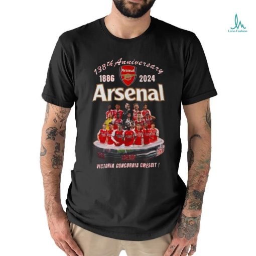 138th Anniversary 1886 2024 Arsenal Victoria Concordia Crescit Signatures T Shirt