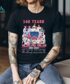 140 Years Of Philadelphia Phillies Baseball Team 1883 2023 Signatures Shirt