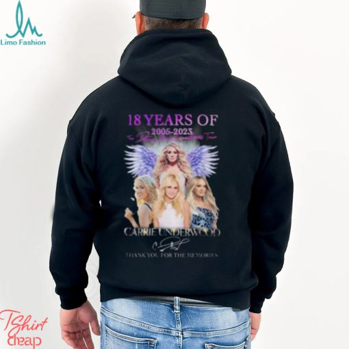 18 Years Of 2005 2023 Denim Rhinestones Tour Carrie Underwood Thank You For The Memories Shirt
