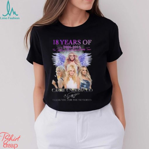 18 Years Of 2005 2023 Denim Rhinestones Tour Carrie Underwood Thank You For The Memories Shirt