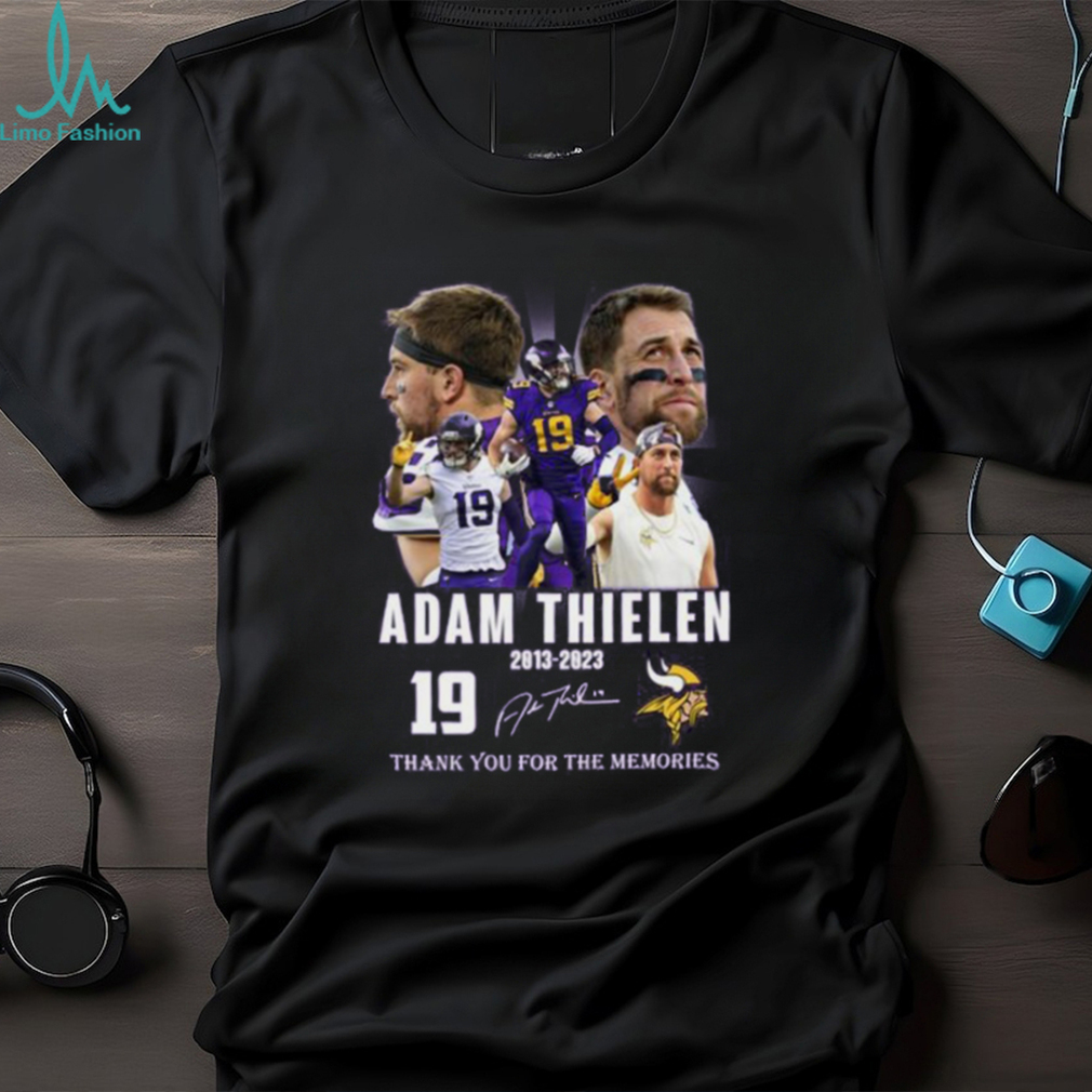 19 Adam Thielen 2013 – 2023 Thank You For The Memories T Shirt – Limited Edition 19 Adam Thielen 2013 – 2023 Thank You For The Memories T Shirt – Limited Edition