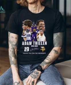 19 Adam Thielen 2013 – 2023 Thank You For The Memories T Shirt – Limited Edition