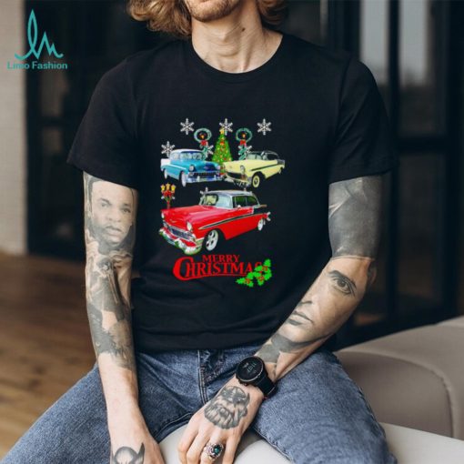 1956 Chevy car Merry Christmas shirt