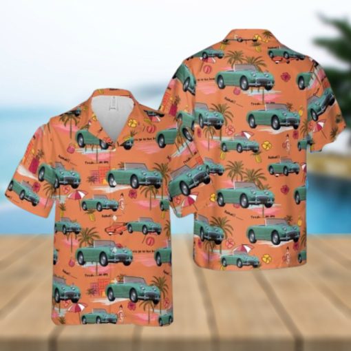 1961 Austin Healey Bugeye Sprite Aloha Hawaiian Shirt