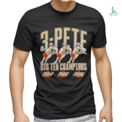 1994 1995 1996 3 Pete Purdue Boilermakers Big Ten Champions basketball mascot shirt