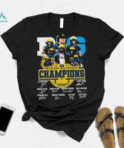2023 2024 Michigan Wolverines Big Ten Football Champions Signatures Shirt