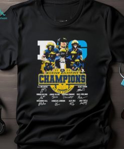 2023 2024 Michigan Wolverines Big Ten Football Champions Signatures Shirt