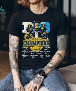 2023 2024 Michigan Wolverines Big Ten Football Champions Signatures Shirt