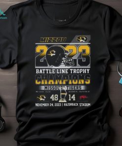 2023 Battle Line Trophy Champions Missouri Tigers 48 – 14 Arkansas Razorbacks November 24, 2023 Razorback Stadium T Shirt