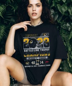 2023 Battle Line Trophy Champions Missouri Tigers 48 – 14 Arkansas Razorbacks November 24, 2023 Razorback Stadium T Shirt