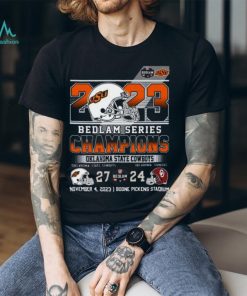 2023 Bedlam Series Champions Oklahoma State Cowboys 27 – 24 Oklahoma Sooners November 4, 2023 Boone Pickens Stadium T Shirt