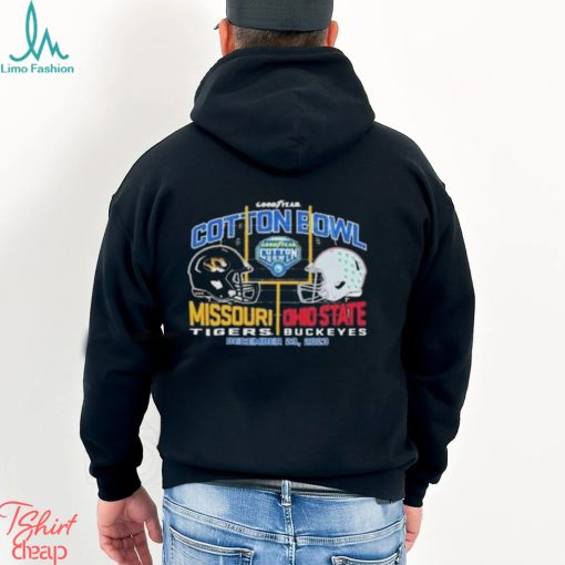2023 Cotton Bowl Missouri Tigers Vs Ohio State Buckeyes Dueling Helmet Unisex T Unique Unique T Shirt