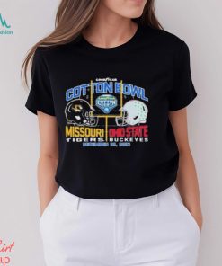 2023 Cotton Bowl Missouri Tigers vs Ohio State Buckeyes Dueling Head To Head Helmet Unisex T Shirt, hoodie, sweater, long sleeve and tank top 2023 Cotton Bowl Missouri Tigers vs Ohio State Buckeyes Dueling Head To Head Helmet Unisex T Shirt