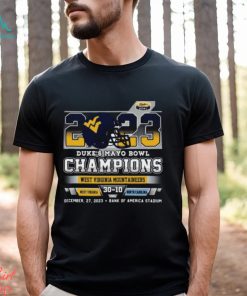 2023 Duke’s Mayo Bowl Champions West Virginia Mountaineers 30 – 10 North Carolina December 27, 2023 Bank Of America Stadium T Shirt