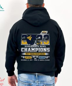 2023 Duke’s Mayo Bowl Champions West Virginia Mountaineers 30 – 10 North Carolina December 27, 2023 Bank Of America Stadium T Shirt
