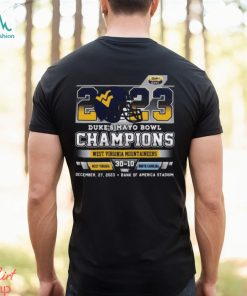 2023 Duke’s Mayo Bowl Champions West Virginia Mountaineers 30 – 10 North Carolina December 27, 2023 Bank Of America Stadium T Shirt