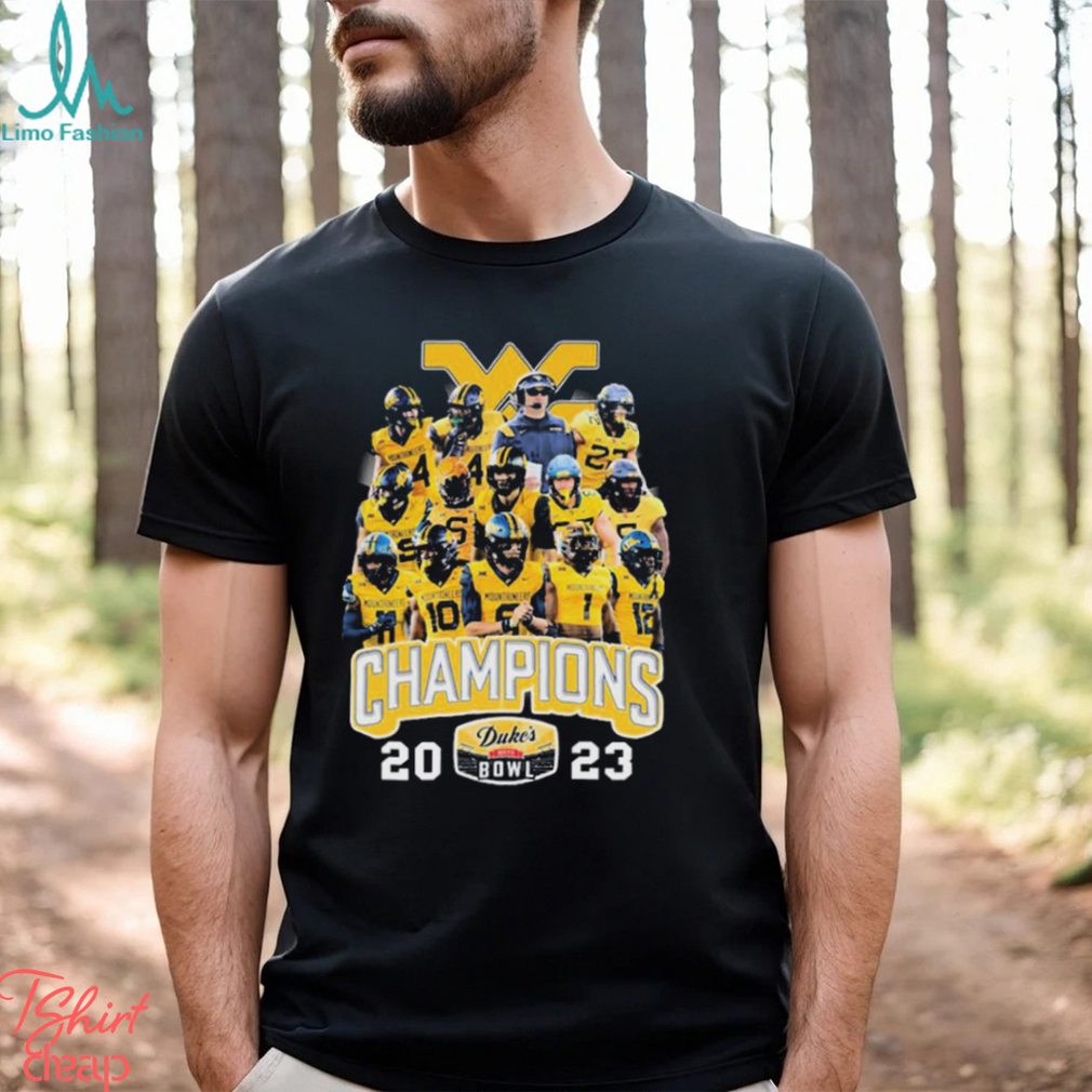 2023 Duke’s Mayo Bowl Champions West Virginia Mountaineers Team Shirt 2023 Duke’s Mayo Bowl Champions West Virginia Mountaineers Team Shirt