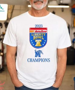 2023 Football AutoZone Liberty Bowl Champions Memphis Tigers Logo Shirt