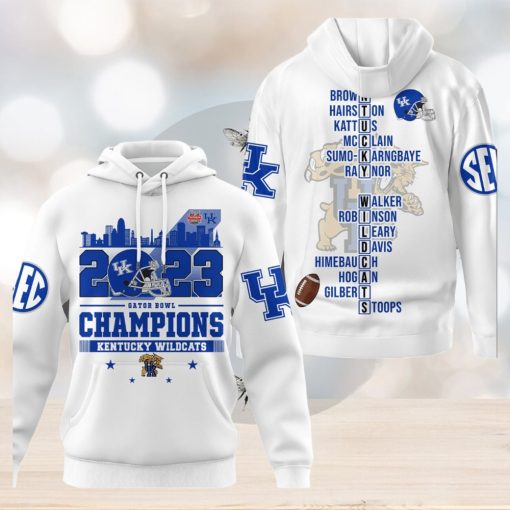 2023 Gator Bowl Champions Kentucky Wildcats Hoodie T Shirt